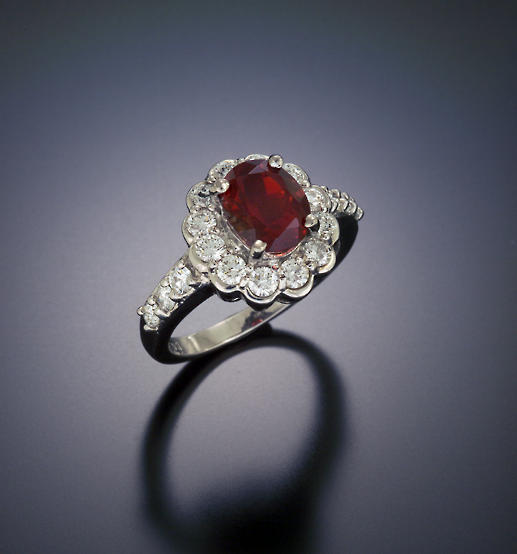 Sunstone Cocktail Ring With Diamonds