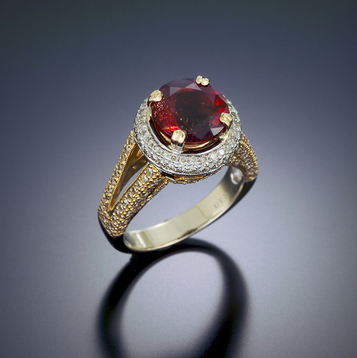 Deep Red with Schiller Ring